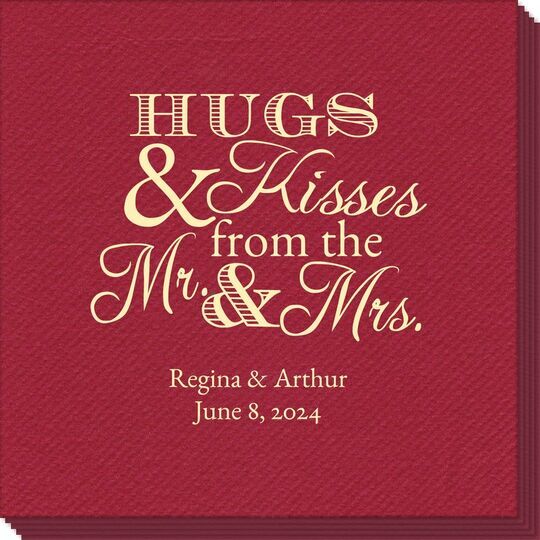 Hugs and Kisses Linen Like Napkins